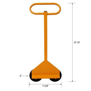 Carrello per Cartongesso con Capacità di Carico di 100 kg, Carrello per Trasporto Pannelli Giallo a 2 Ruote - Product Image 6