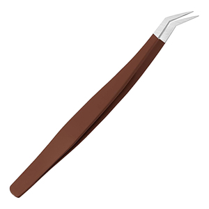 Pince à épiler de précision pour extensions de cils avec pointe fine inclinée pour l'application de cils classiques et volumineux, l'isolation et le coiffage professionnel - Product Image 2
