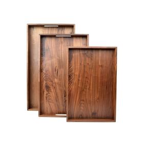 Plateau de service en bois éco-responsable pour une vie durable, accessoires de cuisine et présentation élégante pour les repas - Product Image 3