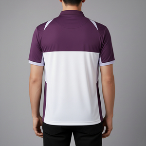 Chemise polo homme 100% coton de haute qualité, bicolore, logo imprimé DTF personnalisé, manches courtes, respirante, vêtements décontractés d'été. - Product Image 2