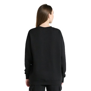 Fournisseur du Bangladesh, dernières tendances, sweats à capuche et sweat-shirts noirs surdimensionnés pour femmes, sweats à col rond de couleur unie - Product Image 3