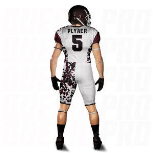 ชุดยูนิฟอร์มอเมริกันฟุตบอลแบบกำหนดเองคุณภาพสูง OEM ชุดคอมโบธงชาติ ผ้าโพลีเอสเตอร์ บาลาคลาวา ปลอกแขน ถุงมือ กระเป๋า เสื้อคอมเพรสชั่น - Product Image 3