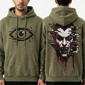 Sudadera con Capucha Personalizada Rosa Malva para Hombre, Estilo Urbano, Estampado Gráfico de Relojería, Sudadera de Alta Calidad con Forro Polar, Sudadera Holgada Informal - Product Image 3