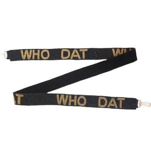 Sangle de sac à bandoulière WHO DAT, design perlé fait main, durable, réglable, choix personnalisable, design attrayant - Product Image 1