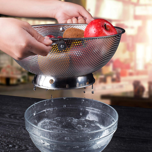Colador de Acero Inoxidable con Mango Resistente, Colador de Cocina para Freír Alimentos, para el Hogar, Cocina, Restaurante, Cafetería y Comercio - Product Image 4