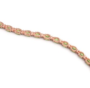 Natural Peridot <b>Stone</b> Charm <b>Bracelet</b> 925 Sterling Silver Luxury Gold Plated Gemstone August Birthstone Fine Jewelry for Women - Product Image 3