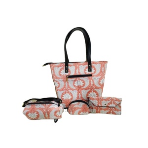 Conjunto de 4 Bolsos de Mano de Algodón con Paneles Estampados Estilo Bohemio de Jaipur, Marca RAJASTHANI TEXTILE, con Cierre de Cremallera, para Uso Diario, para Damas a la Moda - Product Image 1