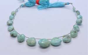 Cuentas de Larimar Natural en Forma de Corazón, Lisas, de 7-13 mm, Cuentas de Larimar en Forma de Corazón para la Fabricación de Joyería, Proveedor Mayorista - Product Image 2