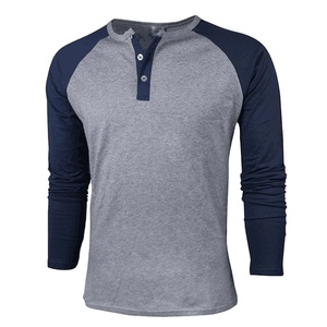 <b>Men's</b> Solid Jersey <b>Long</b> <b>Sleeve</b> <b>Henley</b> Shirt Polyester Cotton 220g Breathable Custom Logo Front O-Neck Collar Regular Fit Casual - Product Image 5