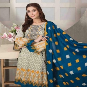 Awakkal-traje de 3 piezas con estampado Digital para mujer, Colección bonita y elegante de alta calidad, volumen AROOSA - Product Image 3