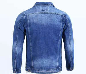 Chaqueta Vaquera Azul Personalizada con Bordado Personalizado, Estilo Vintage, Cuello Alto Recubierto, 100% Algodón Orgánico - Product Image 4