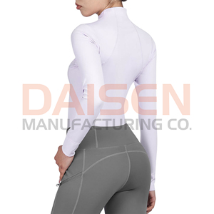 Camiseta Térmica de Equitación para Mujer, de Color Sólido, Poliéster y Elastano, Transpirable, de Secado Rápido, OEM - Product Image 6