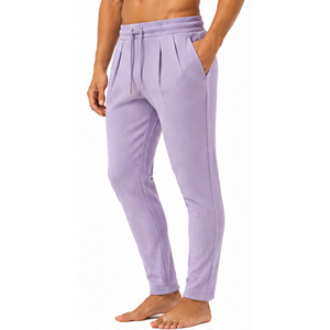 Wholesale <b>Mens</b> Waffle Knit <b>Trousers</b> Slim Fit Casual Textured Jogger Pants <b>Elastic</b> Waist Custom Lightweight Sports Bottoms <b>Mens</b> - Product Image 3