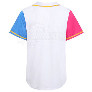เสื้อเบสบอลแบบแอคทีฟ ผ้าเนื้อนุ่ม แห้งเร็ว สวมใส่สบาย เหมาะสำหรับการฝึกซ้อมทีม ชุดกีฬา น้ำหนักเบา สไตล์สวมใส่ได้ทุกวัน - Product Image 1
