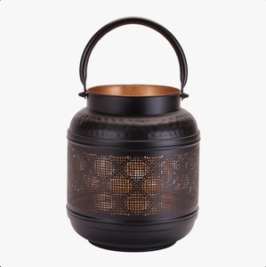 Modern <b>Black</b> Wire <b>Metal</b> <b>Candle</b> Lantern-Handmade Eco-Friendly Durable Waterproof Portable Tapered Hanging Pillar <b>Candle</b> <b>Holder</b> - Product Image 2