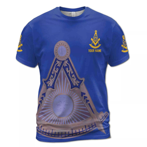 T-shirt vintage pour hommes avec logo maçonnique, motif carré et compas, haute qualité, sur mesure, manches courtes - Product Image 4