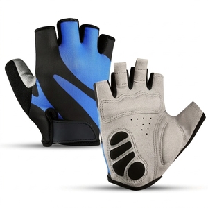 Gants de musculation en cuir à demi-doigts avec rembourrage en gel, respirants, antidérapants, compatibles écran tactile, avec sangle de poignet, pour le fitness - Product Image 1