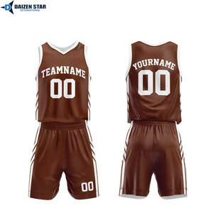 Custom Unisex Basketball Jersey Set Maroon Gold Sublimation Transfer Printed Sleeveless Crew Neck Moisture Wicking Polyester - Product Image 2