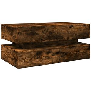 Table basse en bois d'ingénierie en chêne fumé 35,4 x 19,7 x 15,7 po - Product Image 3
