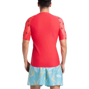 <b>Mens</b> Short Sleeve Rash Guard Quick Dry <b>Compression</b> T <b>Shirt</b> Breathable Anti UV Sports Top - Product Image 6