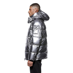 Veste matelassée en toile à capuche pour homme, personnalisée, pour l'hiver, isolée, chaude, pour l'extérieur - Product Image 2