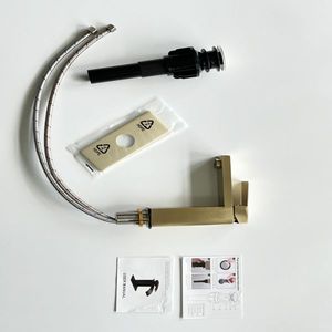 Rubinetto Monocomando in Acciaio Inox Spazzolato Oro per Lavabo, Rubinetto Monoforo per Bagno, Non Spedibile nei Fine Settimana - Product Image 5