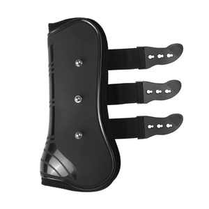 Bottes de protection pour chevaux, couleur unie, en cuir synthétique, protège-jambes pour la protection des chevaux - Product Image 5