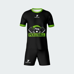 Uniforme de Pickleball 2026 Unisex, Transpirable, Estampado, Anti-UV, Antibacteriano, Cuello Redondo, Manga Corta, Verano, 100% Poliéster, Personalizable - Product Image 3
