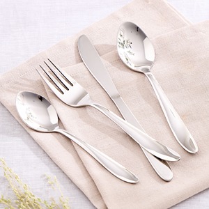 Ensemble de couverts élégants en acier inoxydable, finition miroir haute brillance, résistant à la rouille, vaisselle de mariage, 4 pièces, ustensiles de service - Product Image 1