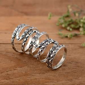 Handmade 925 Sterling Silver <b>Full</b> <b>Finger</b> Armor <b>Ring</b> Adjustable Statement Jewelry - Product Image 3