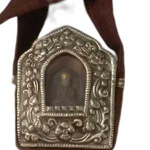 Colgantes Religiosos Tibetanos de Metal Blanco Plateado con Turquesa para Ocasiones de Fiesta Unisex - Product Image 5