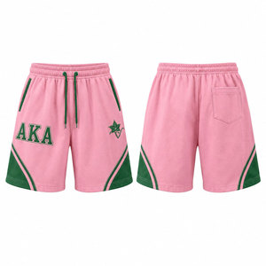 Pantalones Cortos Bermuda para Hombre, Color Rosa Verde, Sólidos, Casuales, Ecológicos, Transpirables y Anti-UV, Cintura Elástica, Corte Medio, Algodón - Product Image 4