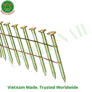 ตะปูม้วน 15 องศา ขนาด 1-3/4 นิ้ว x 0.086 จำนวน 9000 ชิ้น แบบก้านเรียบ เคลือบสีเหลือง จากเวียดนาม |   ตะปูแบบม้วน - Product Image 5