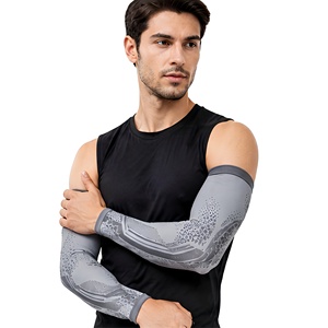 Customized Logo & Color Sublimation Print Compression Gym Fitness Arm Sleeves Breathable Outdoor Activities Cycling Arm Sleeves - Product Image 2