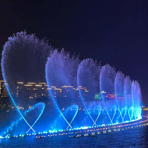 Fuente de Agua Decorativa Moderna de Acero Inoxidable Pulido Horticlub, Fuente Musical Colorida para Exteriores con Efecto de Agua Oscilante 1D y 3D - Product Image 4