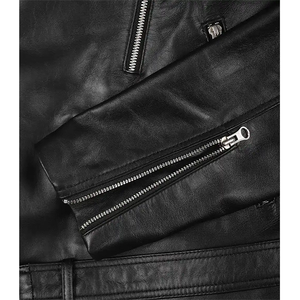 2026 OEM Hot Selling Genuine Black Cowhide Leather <b>Jacket</b> For Men's High Quality Low MOQ Plus-Size Winter Fashion <b>Heated</b> <b>Jackets</b> - Product Image 5