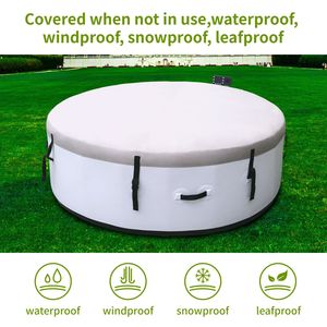 Grande Vasca Idromassaggio Portatile da Esterno per 4-6 Persone con 150 Getti d'Aria e Copertura Termica per Patio e Giardino - Product Image 3