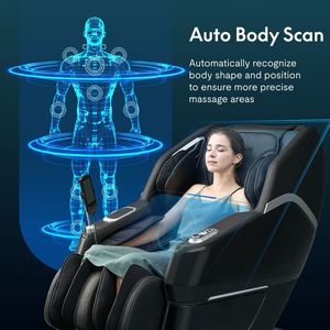 Sillón Reclinable de Masaje Shiatsu Zero Gravity SL-Track con Escaneo Corporal Completo, Bolsas de Aire y Masaje Profundo de Yoga con Rodillos para Pies - Product Image 5