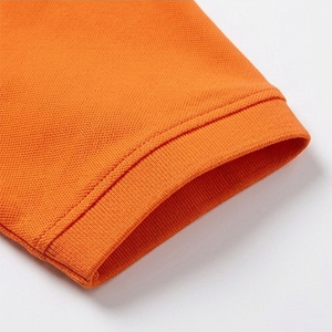Zoto Men's <b>Orange</b> Cotton <b>Polo</b> Shirt Short Sleeve Embroidered Logo Casual Wear Apparel Wholesale - Product Image 4