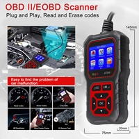 Escáner OBD2 AT500, Herramienta de Diagnóstico de Automóviles de 12 V, Lector Profesional de Códigos de Error del Motor para Todos los Automóviles, Transmisión de Datos en Tiempo Real, Nuevo
