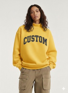 Women <b>Black</b> Mock Neck Sweatshirt Oversized Casual <b>Long</b> Sleeve Winter <b>Top</b> - Product Image 3
