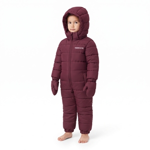 Combinaison d'hiver pour bébé fille Hawk Eye, une pièce, à capuche, isolante synthétique, coupe-vent, en polyester, pour nourrissons et tout-petits - Product Image 3
