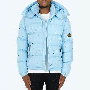 2023 hiver en gros personnalisé garder au chaud hiver vestes grande taille manteau à capuche hommes veste bouffante - Product Image 4