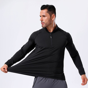 Camiseta Deportiva de Manga Larga con Cierre de Cremallera Delantera para Hombre, Ligera, Transpirable, Elástica, de Secado Rápido, para Golf - Product Image 1