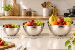 Bol élégant en acier inoxydable martelé pour servir des apéritifs, des desserts, des noix et des fruits dans les maisons, les hôtels et les restaurants, approvisionnement en gros - Product Image 4