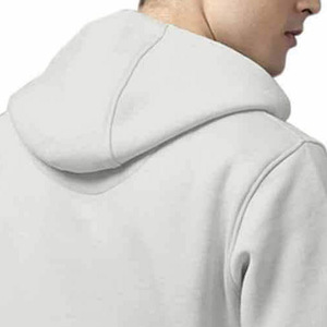 Sweat à capuche personnalisé pour homme, gris clair, avec graphisme typographique motivant, poche kangourou, polyester/coton, décontracté - Product Image 5