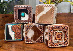 Handmade Cowhide Leather Travel Jewelry Case for Necklaces <b>Rings</b> Earrings Storage and Organization Versatile Gift for Women's - Product Image 5