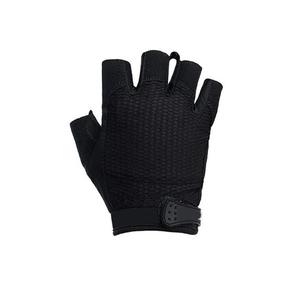 Half Finger Cycling <b>Gloves</b> <b>Black</b> Polyester Mesh Hook Loop Closure Unisex Summer Breathable <b>Fingerless</b> - Product Image 2
