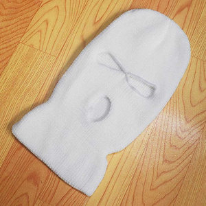 Pink Knitted Balaclava Full Face Mask 100% Polyester Unisex Adult Outdoor Wear Image - Product Image 6