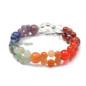 Pulsera de cuarzo con diseño de ojo malvado, pulsera de Chakra con diseño de Hamsa de cristal, venta al por mayor - Product Image 6